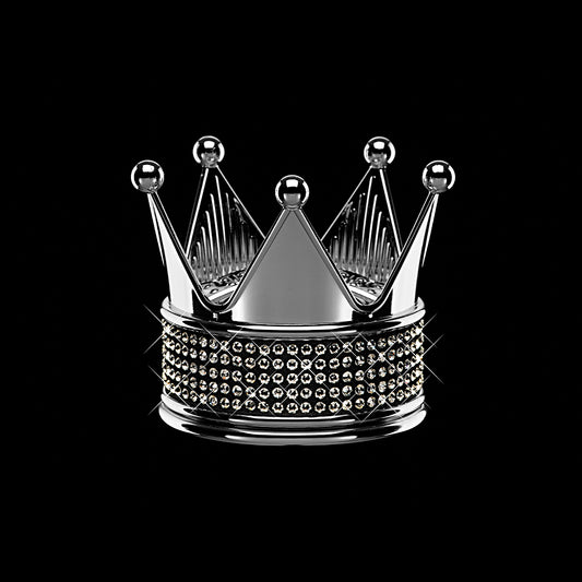 D.A.D Royal King 銀色水晶皇冠香氛座 - Swarovski Crystals