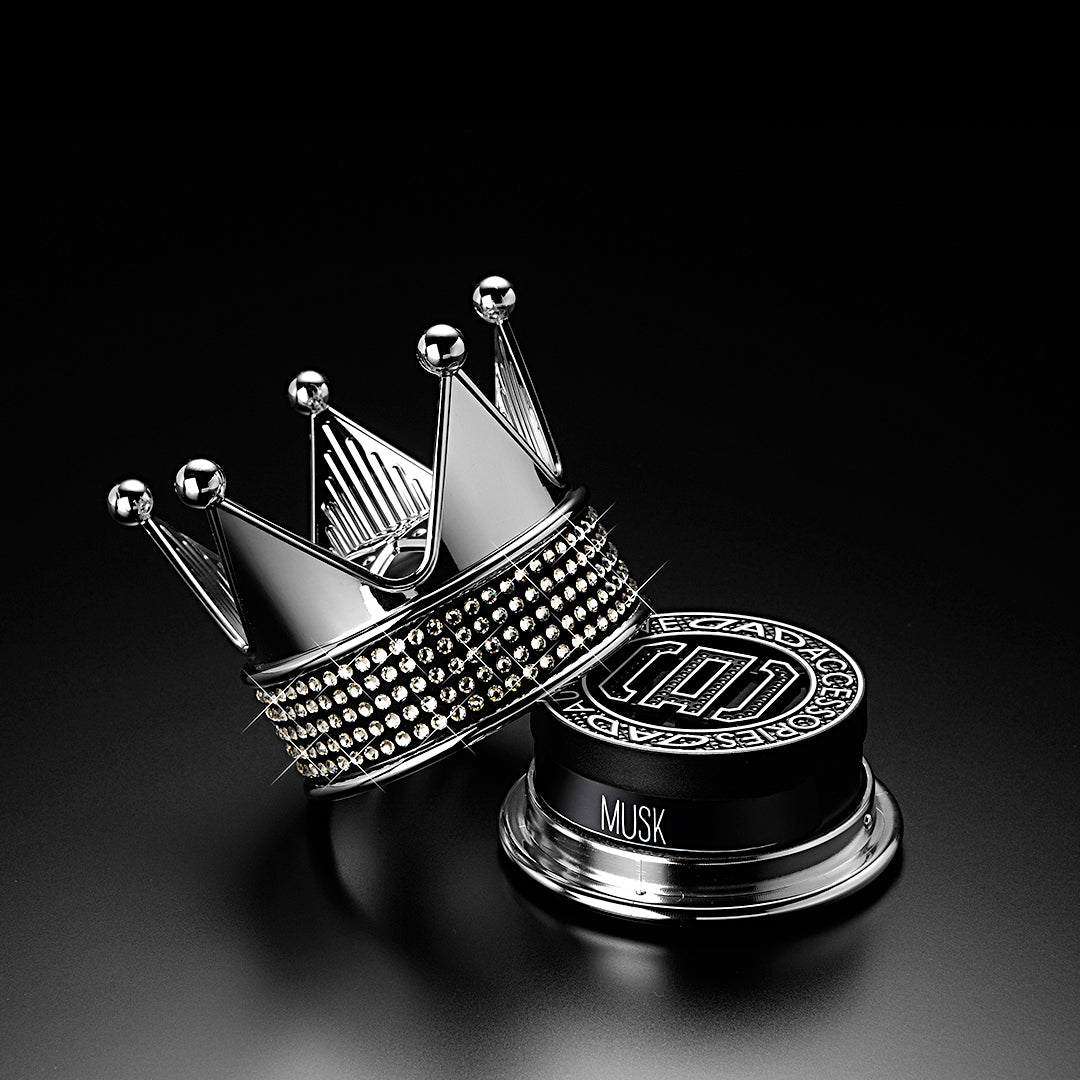 D.A.D Royal King 銀色水晶皇冠香氛座 - Swarovski Crystals